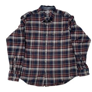 EDDIE BAUER SOFT PLAID FLANNEL MEN LONG SLEEVE SHIRT SIZE XXL
